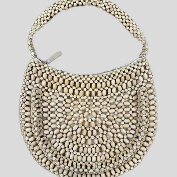 Club Monaco Handbags - Club Monaco wood Beaded Shoulder Bag